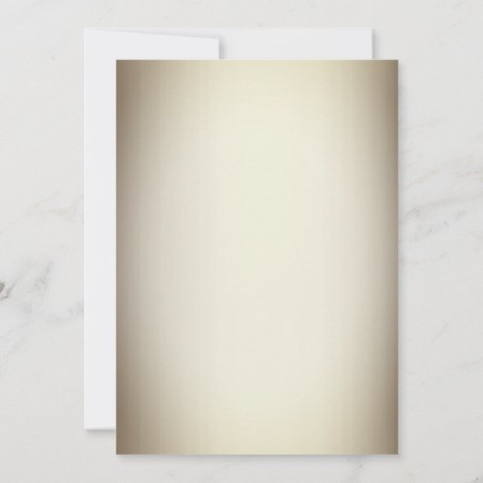 ベージュエレガント金ゴールドフローラ婚約招待状 招待状 (裏面)