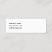 ベージュエレガント金ゴールドラフェイクイン・コンサルタント スキニー名刺 (裏面)