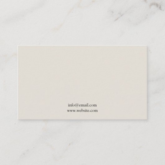 ベージュエレガント&ブラックマッサージセラピーラインアート 名刺 (裏面)