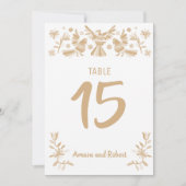 ベージュオトミ表番号 招待状 (正面)