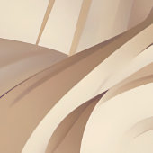 "ベージュオーガニックスワール" |抽象芸術アート ポスター