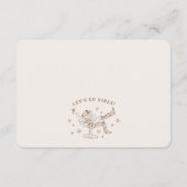 ベージュカクテルと女性のカーボーイランジェリーサイズ挿入 エンクロージャーカード (裏面)