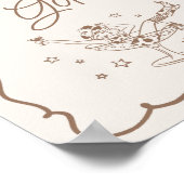 ベージュカクテルと女性のカーボーイロデオカード&ギフト ポスター (角)