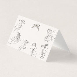 ベージュカクテルパーティーレトロテーブル座席表