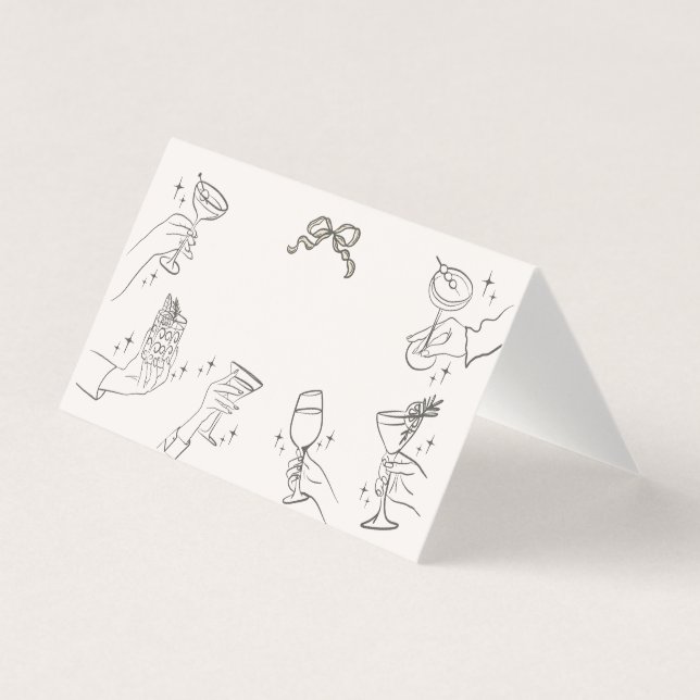 ベージュカクテルパーティーレトロテーブル座席表 (正面)