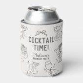 ベージュカクテルパーティーレトロ誕生日の恩恵 缶クーラー (缶正面)