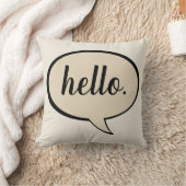 ベージュカスタマイズ可能なスピーチの泡 クッション (ブランケット)