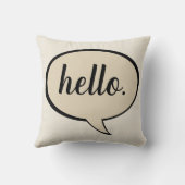 ベージュカスタマイズ可能なスピーチの泡 クッション (裏面)