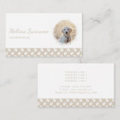 ベージュカスタムバス上の白い足を持つ写真テンプレート 名刺 (正面/裏面)