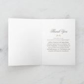 ベージュカスタムフローラフォト悔やみや弔慰サンキューカード サンキューカード (内部)