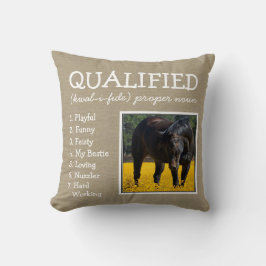 ベージュカスタムリネンのペットの名前/写真/特徴フェイク クッション