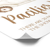 ベージュカボチャおしゃぶり狩りベビーシャワーゲーム ポスター (角)