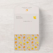 ベージュカボチャのベビーシャワーすべて一つの招待状 オールインワン招待状 (外側)