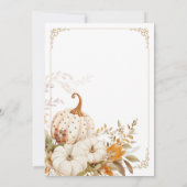 ベージュカボチャ男女兼用の赤ちゃんシャワー 招待状 (裏面)