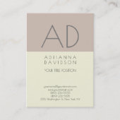 ベージュカラートレンディー垂直モノグラムミニマリスト 名刺 (正面)