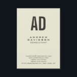 ベージュカラートレンディー縦型モノグラム名刺 名刺<br><div class="desc">クリーンで新しいモダンプロフェッショナルシンプルの名刺。</div>