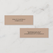 ベージュカラーバックグラウンド標準ミニ名刺 スキニー名刺 (正面/裏面)