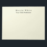 ベージュカラープレーンエレガントプロフェッショナルモダン ノートパッド<br><div class="desc">企業シンプル向けモダンのミニマルデザイン。このテンプレートは全カスタマイズてのプロフェッショナルの職業に合わせることができる。</div>