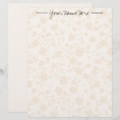 ベージュカリコパーソナライズされた レターヘッド (正面/裏面)