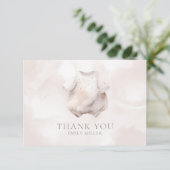 ベージュガールベビーシャワー サンキューカード (スタンド正面)