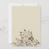 ベージュキュートシープラムボタニカルベビーシャワー 招待状 (裏面)