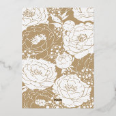 ベージュキンセアニラフォイル招待状 箔招待状 (裏面)