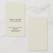 ベージュクラシカルプロフェッショナルミニマル 名刺 (正面/裏面)