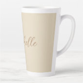 ベージュクラシカルプロフェッショナル手書き名 カフェラテマグ (右)