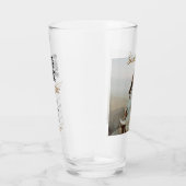 ベージュクラシックエレガントカップルQRを追加する日付を保存 タンブラーグラス (右)