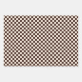 ベージュクラシックプレイド・ブラウン ラッピングペーパーシート (正面)