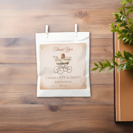 ベージュクラシックヴィンテージ男女兼用ベビーシャワー フェイバーバッグ