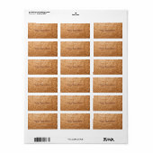 ベージュクランブル紙 ラベル (フルシート)