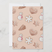 ベージュクリスマスクッキー交換 招待状 (裏面)