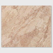 ベージュクリーミーバラ金ゴールドグリッターマーブルストーンルクス ラッピングペーパー (フラット)
