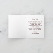 ベージュクリームウォーターカラー父と息子の父の日 カード (内部)