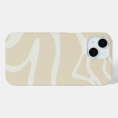 ベージュクリームシンプルオーガニック柄 Case-Mate iPhoneケース (裏面 (横))