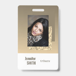 ベージュクリームシンプル·ビジネス·ロゴ·バーコード·テンプレート バッジ