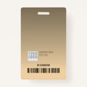 ベージュクリームシンプル·ビジネス·ロゴ·バーコード·テンプレート バッジ (裏面)