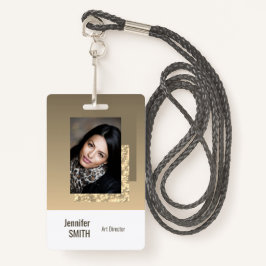 ベージュクリームシンプル·ビジネス·ロゴ·バーコード·テンプレート バッジ