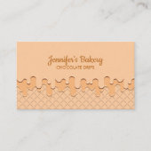 ベージュクリームドリップウェーハ 名刺 (正面)