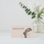 ベージュクリームビューティフルウーマン体フェミニンヘア 名刺 (スタンド正面)