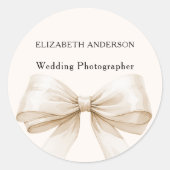 ベージュクリームボウビジネス ラウンドシール (正面)