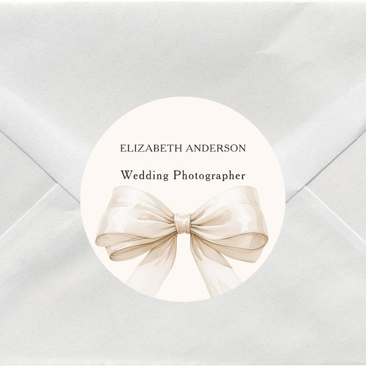 ベージュクリームボウビジネス ラウンドシール