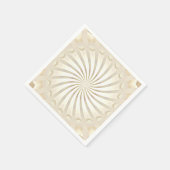 ベージュクリーム渦巻き スタンダードカクテルナプキン (角)