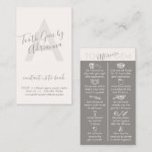 ベージュクリーム物理的に印刷された歯の宝石アフターケア 名刺 (正面/裏面)