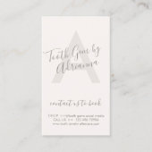 ベージュクリーム物理的に印刷された歯の宝石アフターケア 名刺 (正面)