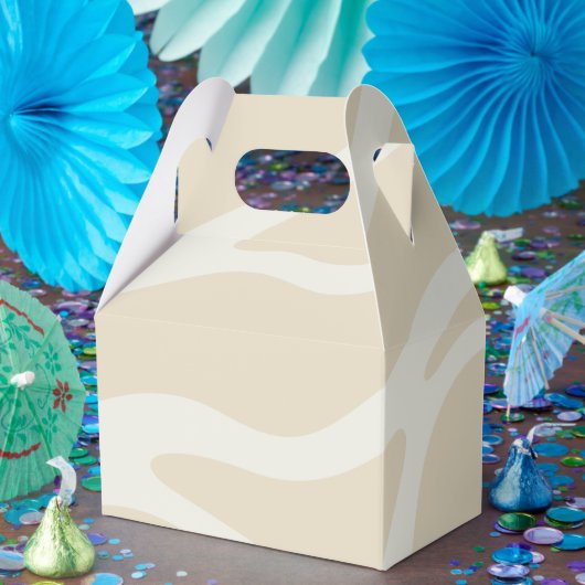 ベージュクリーム シンプル オーガニックパターン ガブリ フェイバーボックス (パーティー)