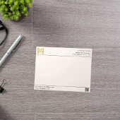 ベージュクリームQRコードビジネスロゴのレターヘッド ノートパッド