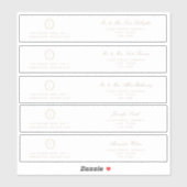 ベージュクレストゲストアドレス折り返しラのまわりにベル シール (シート)