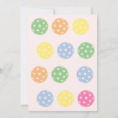 ベージュクロールウォークピックルボールテーマ1st誕生日 招待状 (裏面)